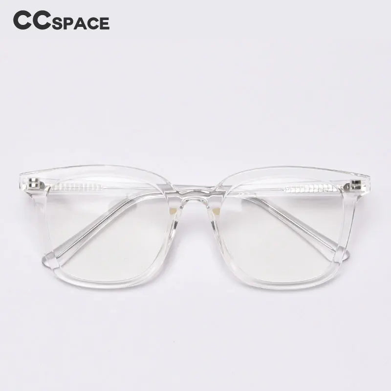 CCspace Unisex Full Rim Square TR90 Titanium Frame Eyeglasses 49863 - Lightweight & Durable Glasses for Work, Reading & Everyday Wear