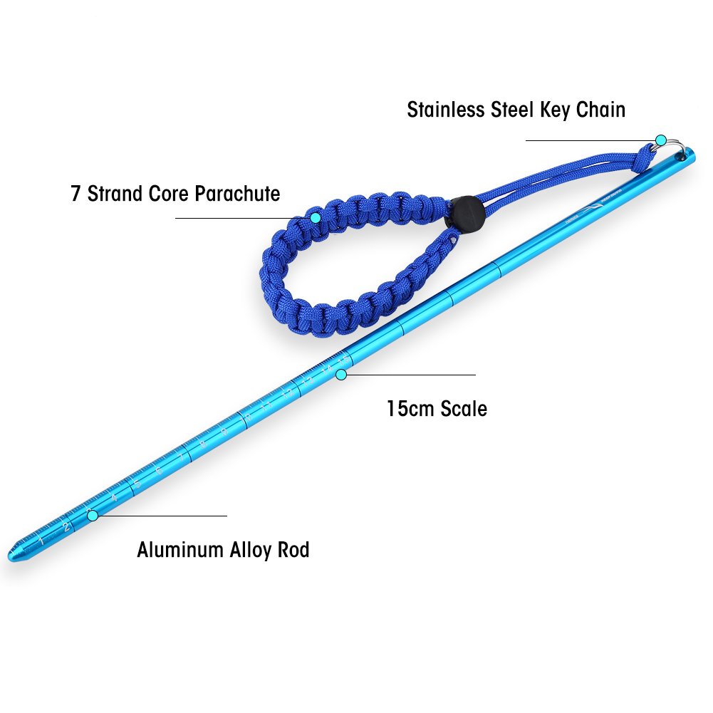 **34cm Aluminum Alloy Diving Stick - Adjustable Wrist Lanyard, Noise Maker & Pointer for Scuba Diving, Pool Games & Underwater Signaling**