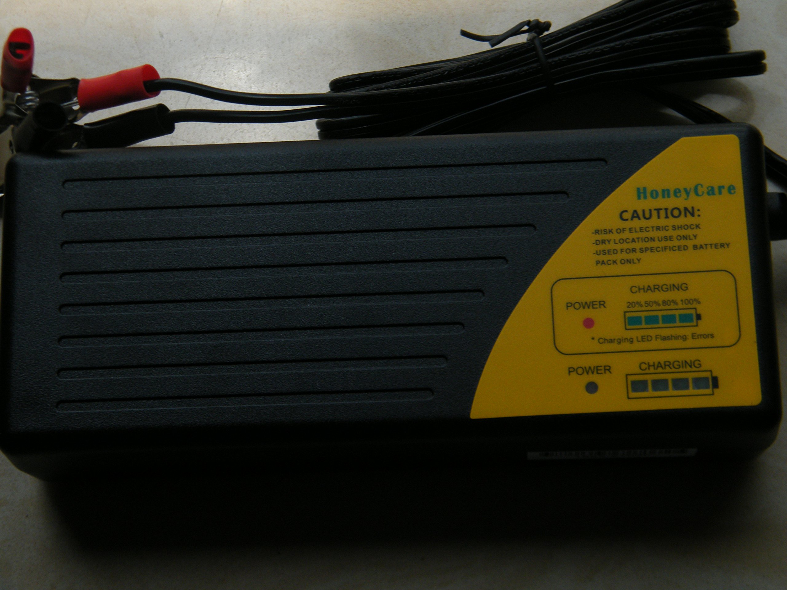 ABT Power 12V 24V 36V 48V SLA Sealed Lead Acid Battery Charger with Fuel Gauge - Smart MCU Controlled AGM/Gel/VRLA Battery Charger with Recovery Function for Scooters, Golf Carts & Mobility Devices | Home & Outdoor Power Solution