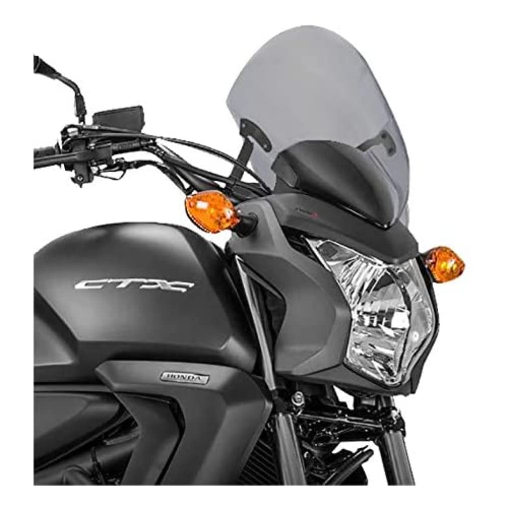 Puig 7009H Silver Windshield for Kymco People 125I/300I (2010-2017) & 200I (2010-2016) - Motorcycle Wind Deflector for Comfortable Riding