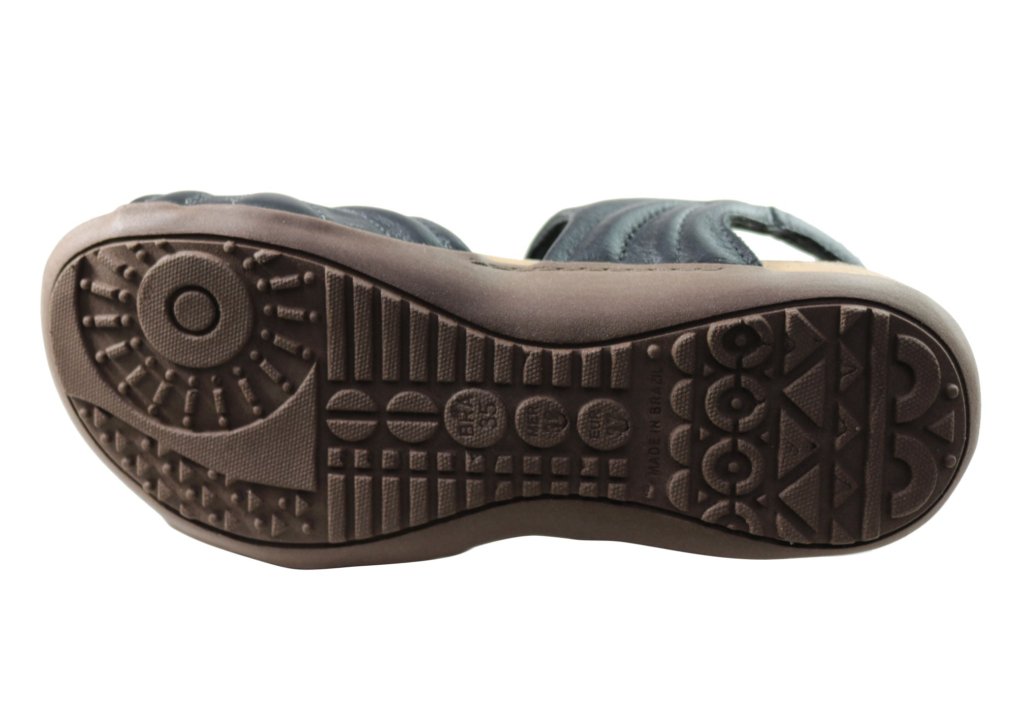 Women's Comfortable Leather Sandals with Face Anchor Design - Handmade in Brazil - Perfect for Beach Vacations, Summer Outings & Casual Wear