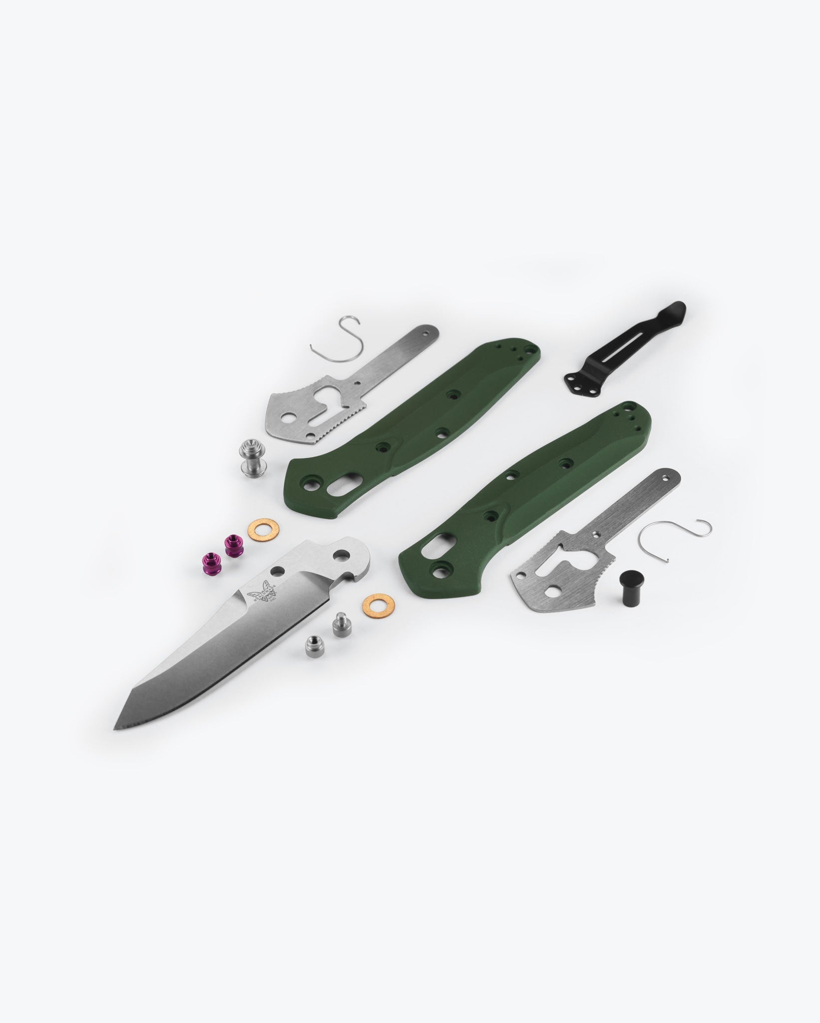 Benchmade 945 Mini Osborne Folding Knife - Green Aluminum Handle, EDC Pocket Knife for Everyday Carry, Outdoor Camping & Hiking