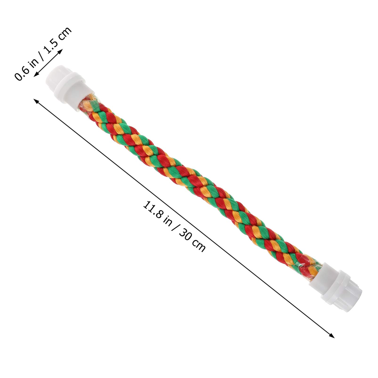 iplusmile Natural Cotton Parrot Chewing Toy - 2pcs Bird Rope Perch & Swing for Cage (30cm + 55cm) - Safe Teething Toys for Parrots, Cockatiels, Lovebirds - Perfect for Climbing, Chewing & Playtime Activities