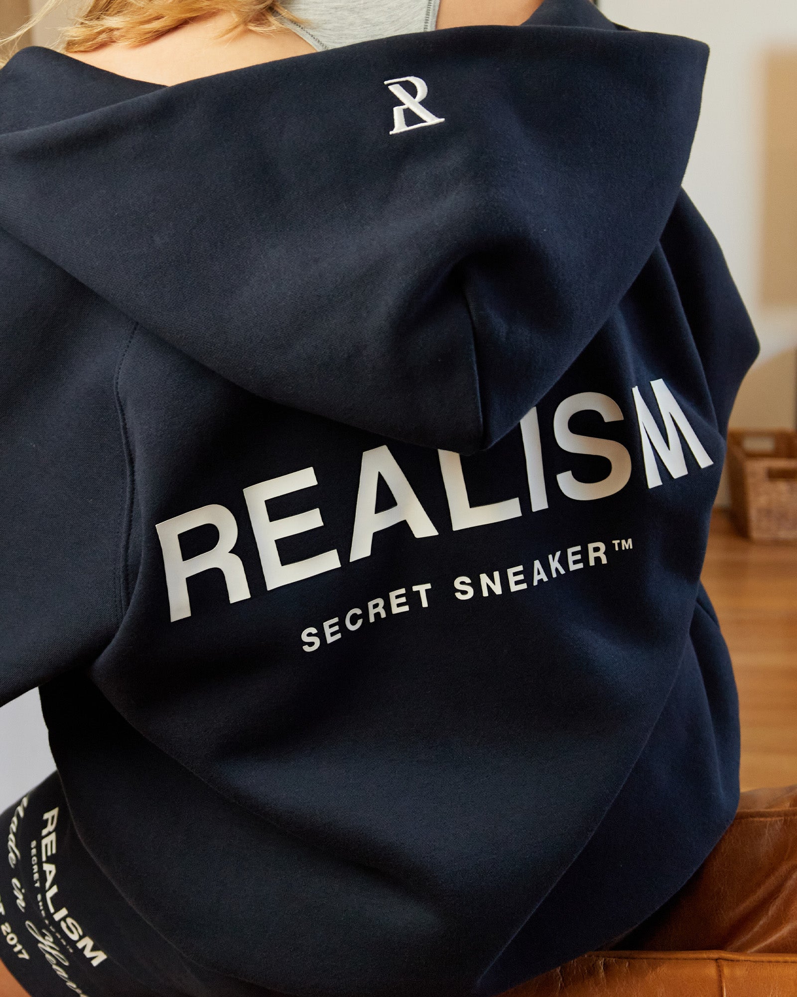 SSS Realism Radiant Zip Hoodie for Men & Women - Royal Navy Blue Pullover with Front Pockets - Perfect for Casual Wear, Gym, and Outdoor Activities