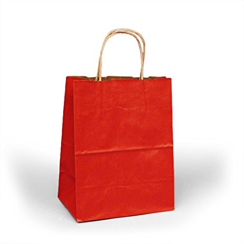 Eco-Friendly Red Kraft Paper Bags - Pack of 25 | 16 Inch Wide | Perfect for Gift Wrapping, Party Favors & Retail Packaging