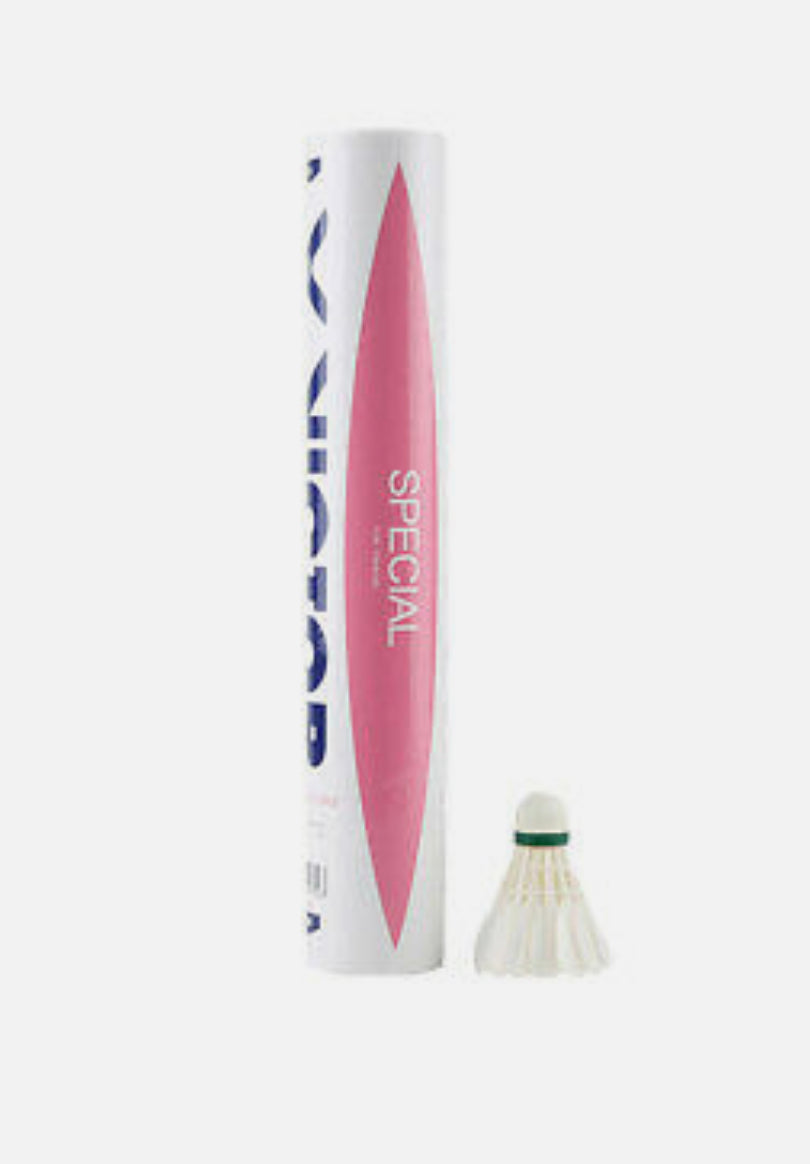 Victor Special Badminton Feather Shuttlecock - Premium Quality for Competitive Play & Training - Perfect for Indoor & Outdoor Badminton Games