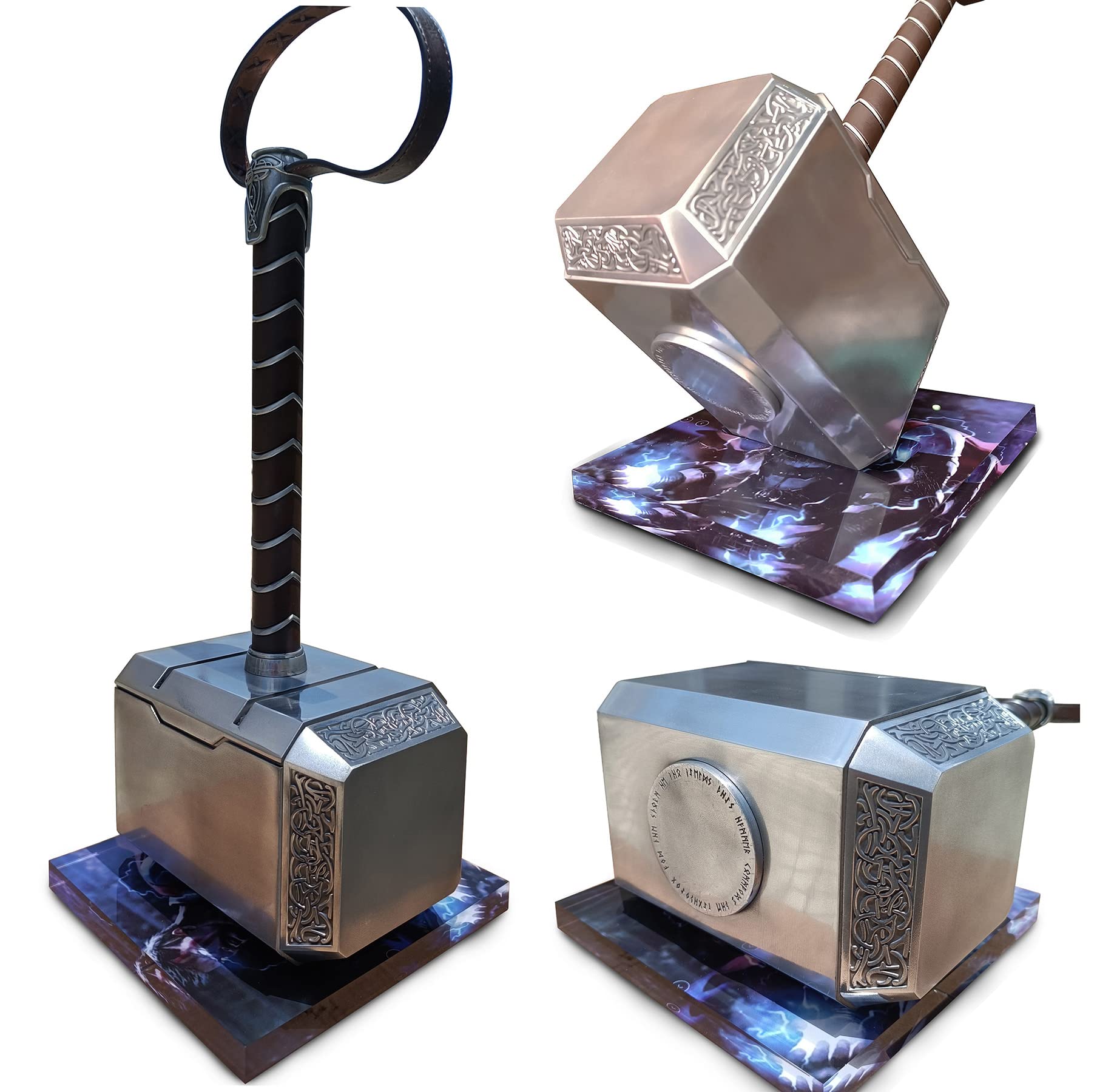 Authentic Norse Viking Mjolnir Hammer - 1:1 Scale Metal Thor's Thunder Hammer Replica for Cosplay, Collection & Home Decor (Upgraded 2.0 Version) | Perfect for Viking Themed Parties, LARP Events & Mythology Enthusiasts