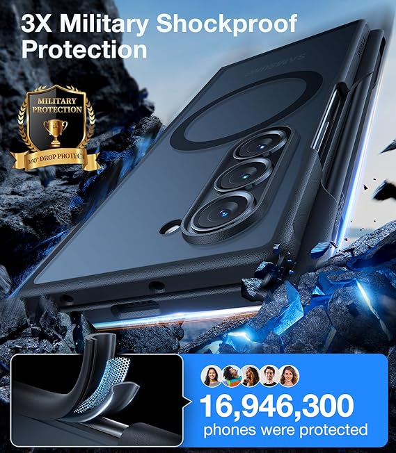 Samsung Galaxy Z Fold 6 Magnetic Phone Case - Premium Guardian Mag Protective Cover with Secure Grip | Perfect for Work, Travel & Everyday Use