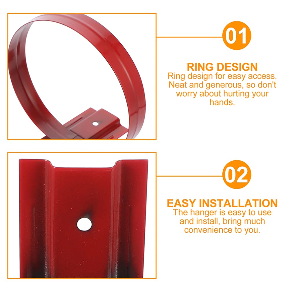 Cabilock 1-Piece Fire Extinguisher Bracket - Heavy Duty Wall Mount Rack with Hook for Shelves | Secure Fire Extinguisher Holder for Home, Garage, Kitchen & Office Safety
