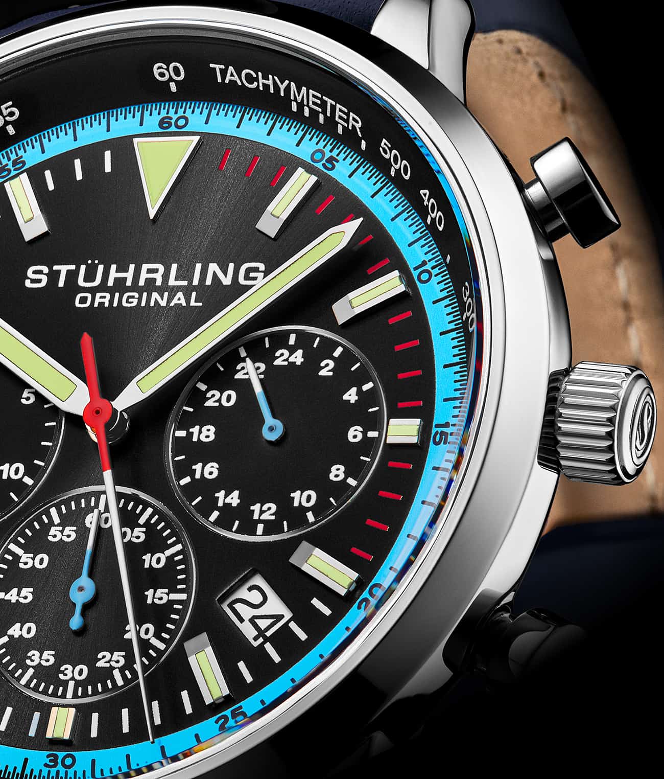 Monaco Chronograph Men's Watch with Tachymeter - 44mm Stainless Steel Case, Quartz Movement (Model 3986L) - Perfect for Business, Casual Wear & Sports Activities