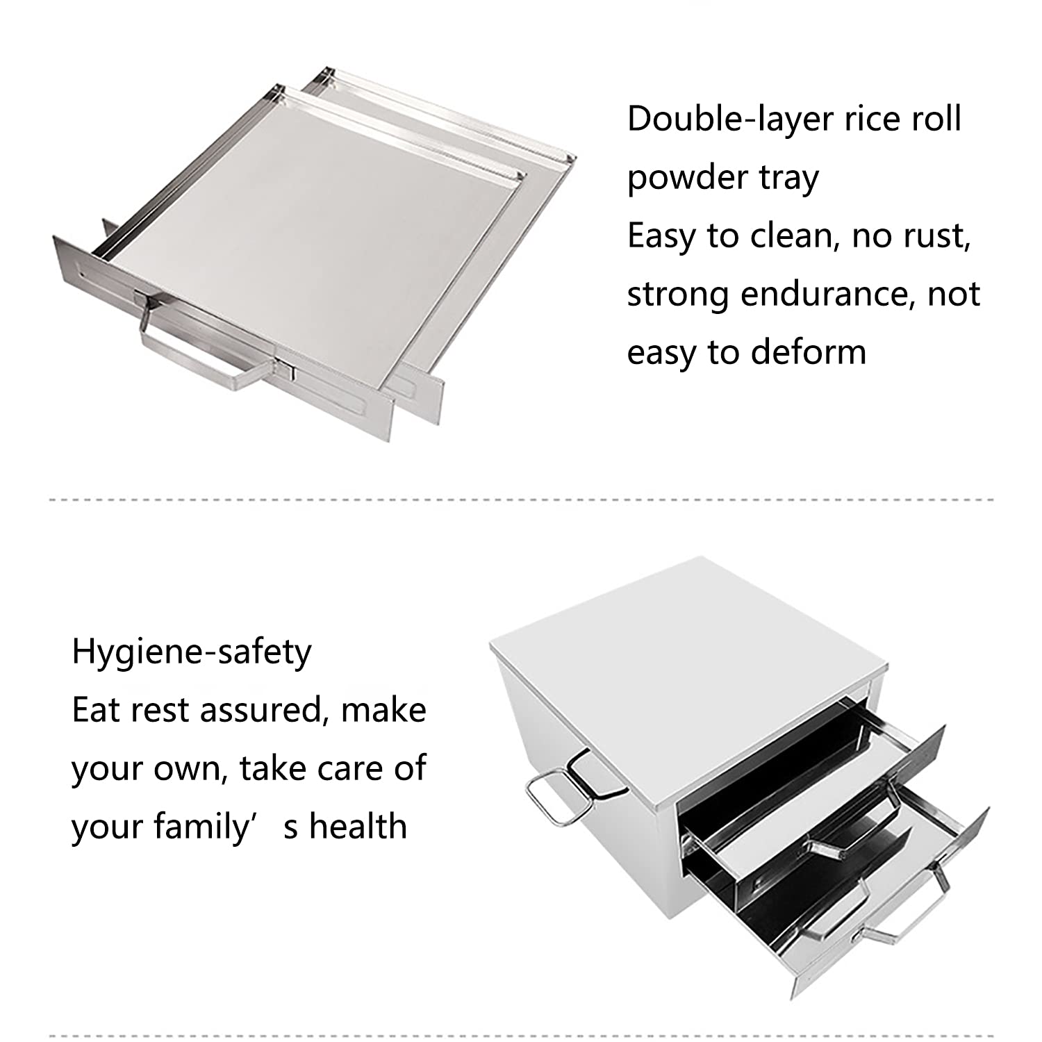 Best Household Steam Rice Roll Machine - 2-Layer Food-Grade Stainless Steel Rice Noodle Maker for Cantonese Cuisine | Perfect for Dim Sum, Breakfast & Asian Cooking at Home