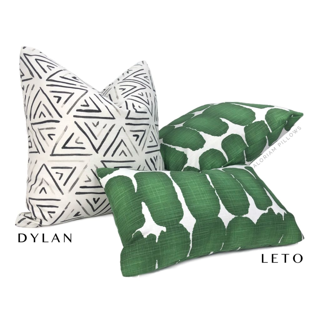 Dylan Black and White Triangle Print Pillow Cover - Modern Geometric Throw Pillow Case for Sofa, Bed, Couch - Home Decor Accent for Living Room, Bedroom