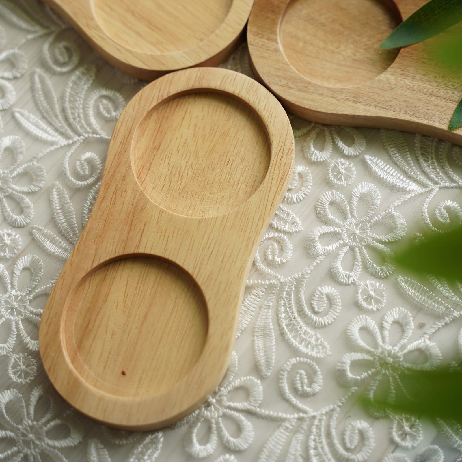 Premium Rubber Wood Salt and Pepper Mill Tray - 5.5cm/2.17
