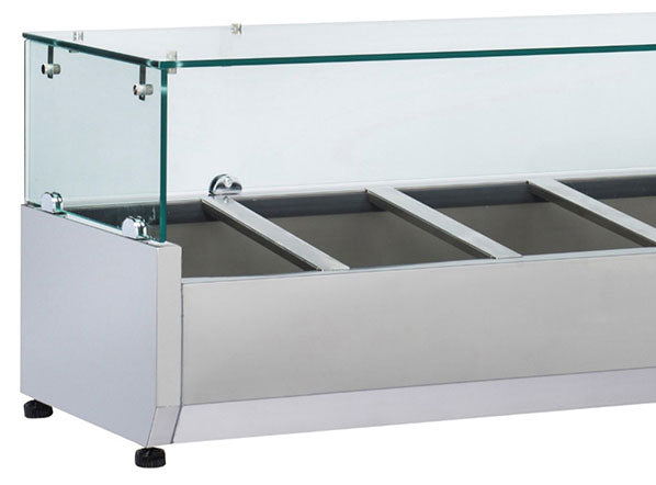 Anvil Aire 1800 Glass Refrigerated Ingredient Well - Commercial Bar Drink Dispenser with Ice Bath for Cocktails, Bartending & Beverage Service