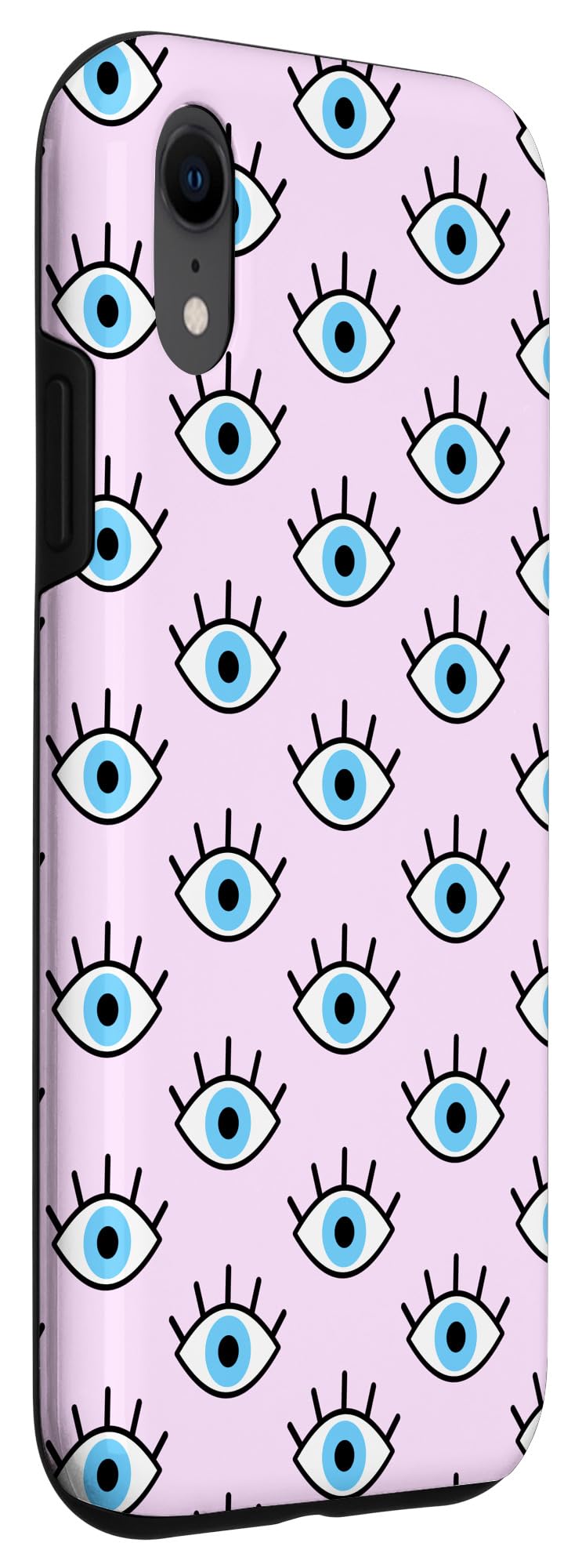 Evil Eye iPhone XR Phone Case - Protective Blue & Pink Cover for Women, Trendy Design for Daily Use, Travel & Gift Giving