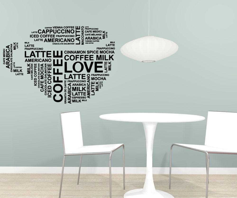 Vinyl Wall Decal Sticker - Coffee Lover Quote Art for Kitchen & Office Decor - Removable DIY Home Decoration (Style #5162) - Perfect for Coffee Shops, Cafés and Gift Ideas