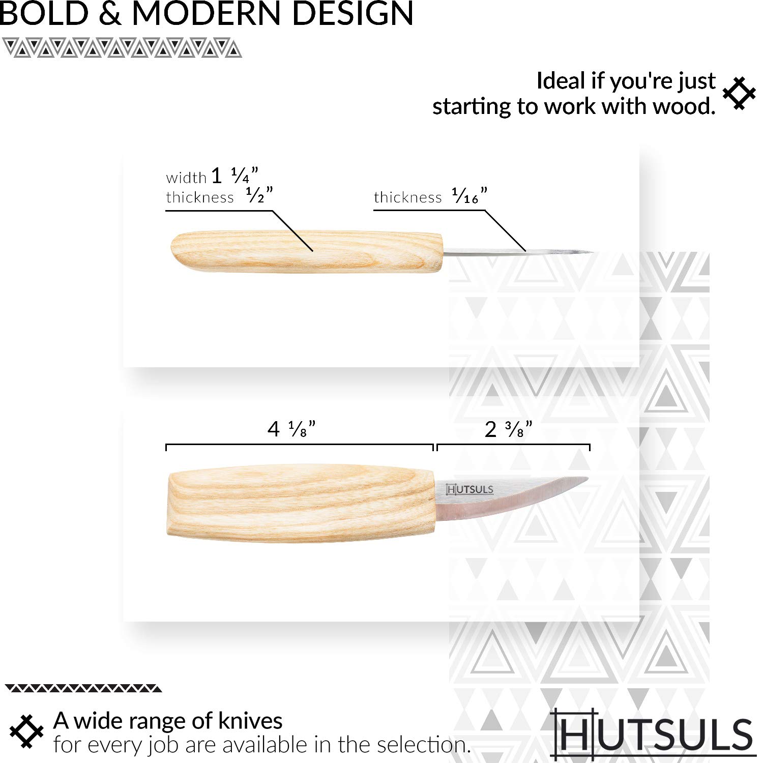 Premium Hutsuls Wood Whittling Knife for Beginners - 6.5 Inch Razor Sharp Wood Carving Tool with Leather Sheath | Perfect Sloyd Knife for Woodworking, Whittling & Crafting | Ideal Gift for Men, Women & Kids (Includes Beautiful Gift Box) - Great for DIY Projects, Camping & Outdoor Activities
