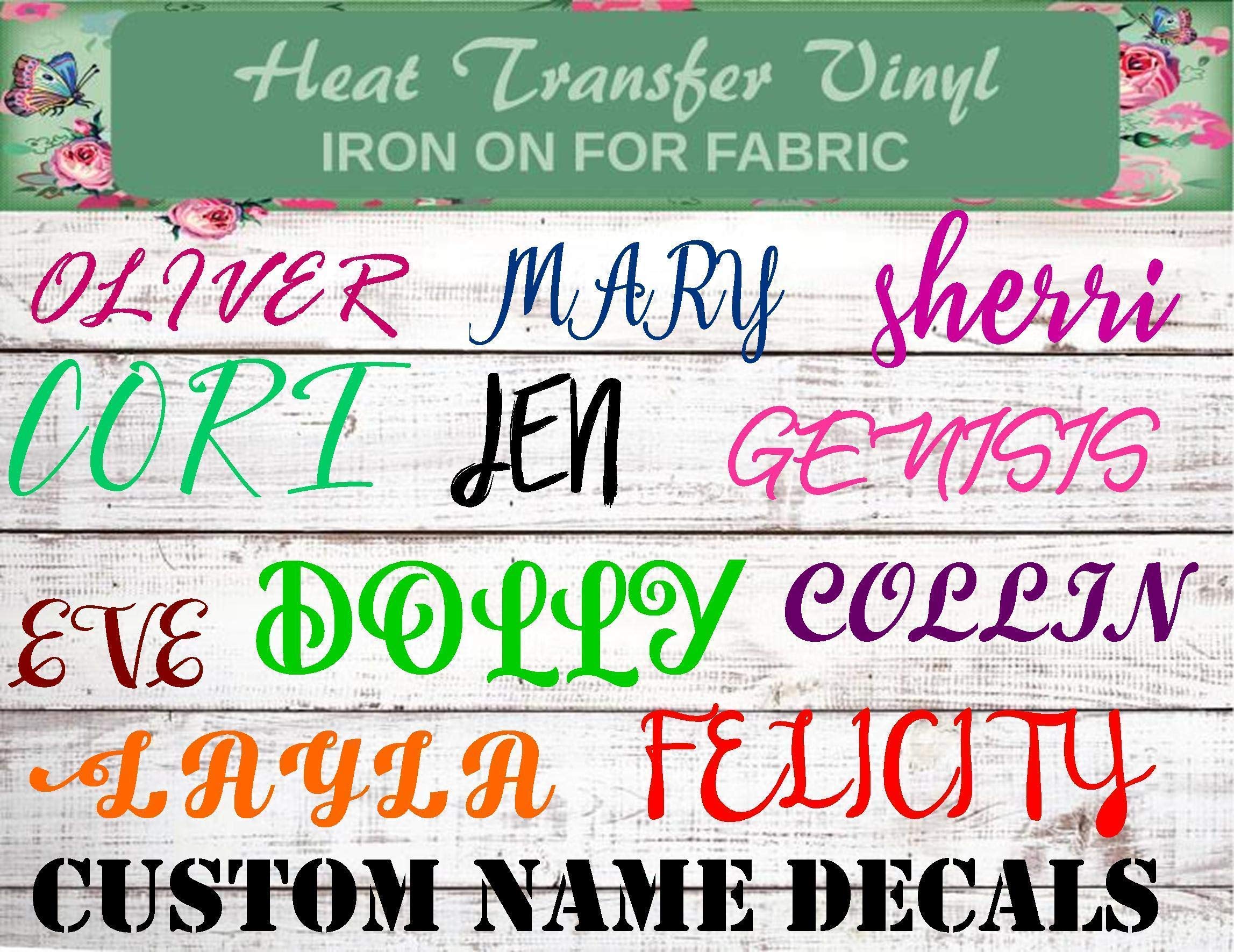 Custom Name Iron On Patches - Personalized Iron On Decals for Shirts, Kids Birthday & Back to School - DIY Name Labels for Clothing, Team Uniforms & Gifts