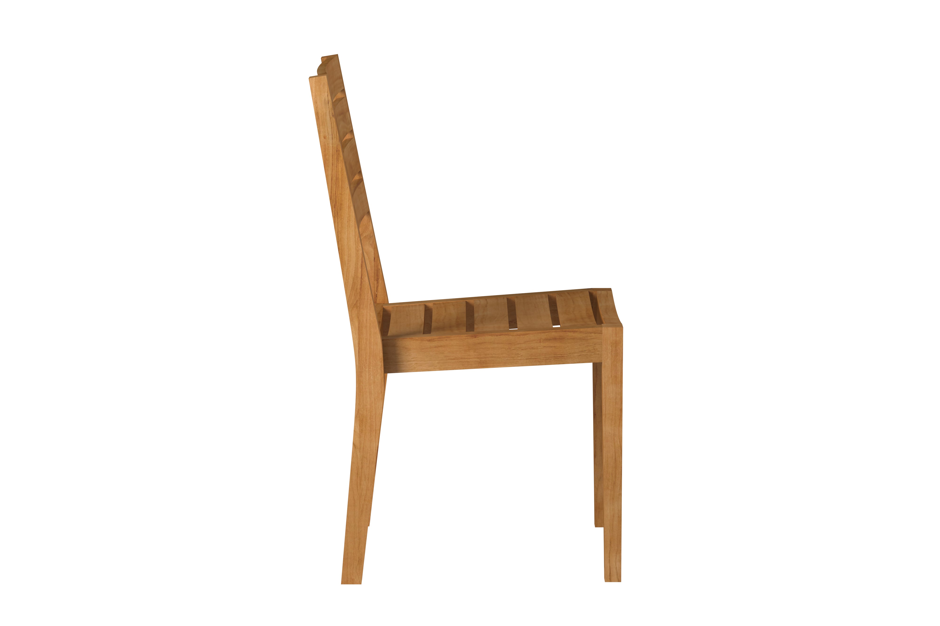 Premium Teak Outdoor Dining Stacking Chairs (Set of 2) - Weather-Resistant Patio Furniture for Garden, Poolside & Restaurant Use