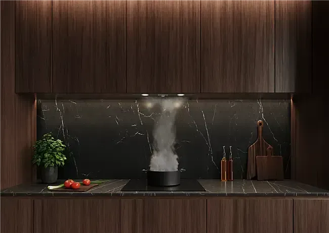 AEG 52cm Integrated Rangehood with PowerBoost Technology - Dark Stainless Steel Kitchen Hood for Powerful Ventilation | Perfect for Modern Kitchens & Open-Plan Living Spaces
