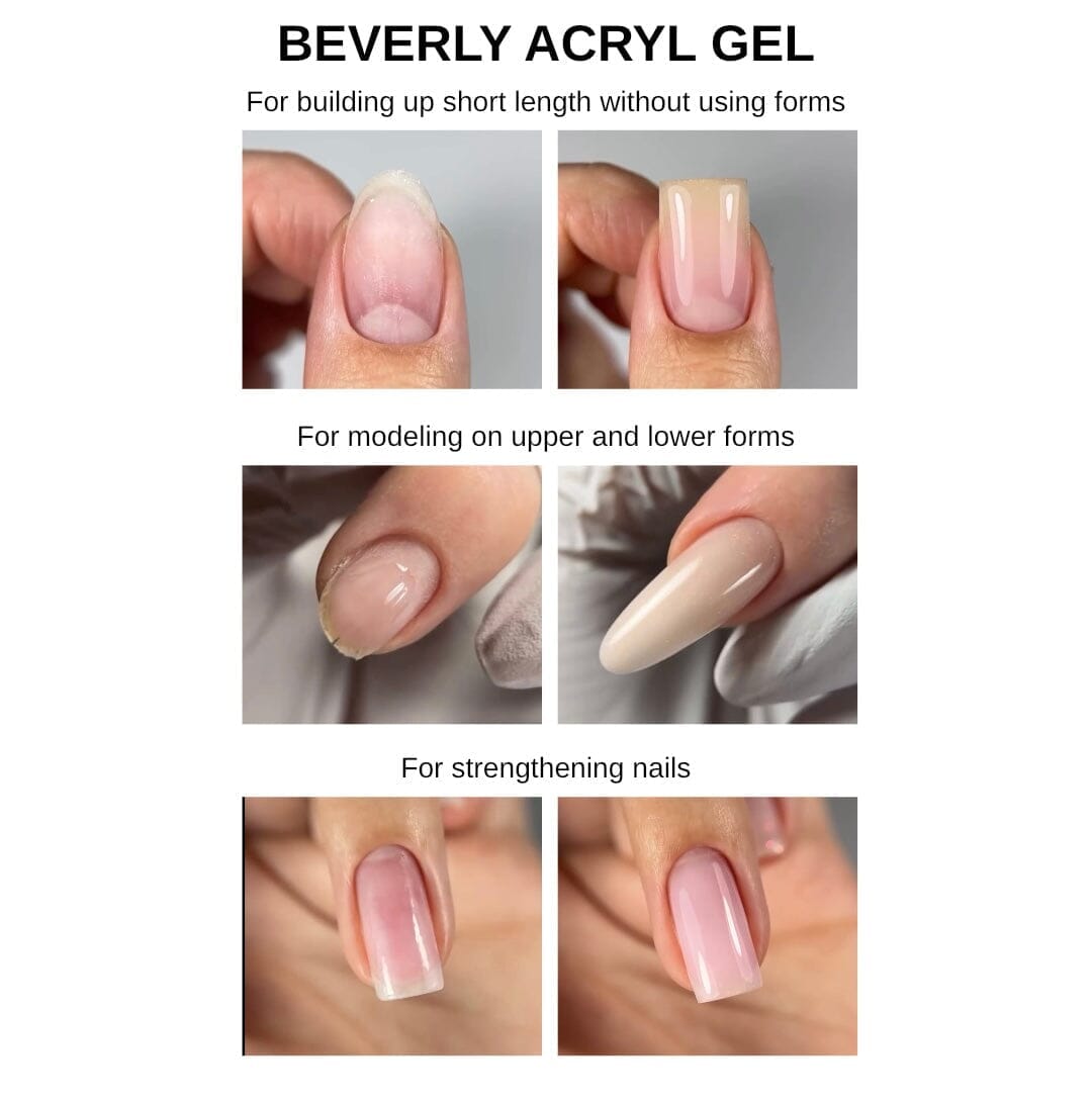F.O.X Acrygel Polygel Nail Kit - Beverly 003 (30ml) for Professional Nail Extensions & DIY Manicures - Perfect for Salon, Home Use & Nail Art Designs