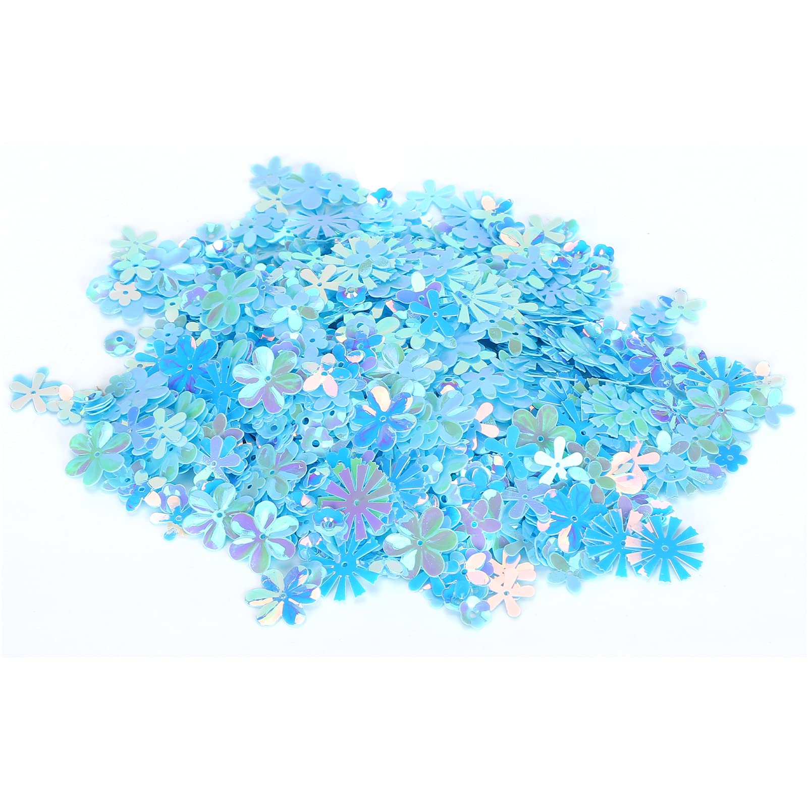 Andrew Glitter Sequins - Blue Flower Shaped Confetti for Wedding, Holiday & Party Decorations - Perfect for Tables, Invitations & DIY Crafts