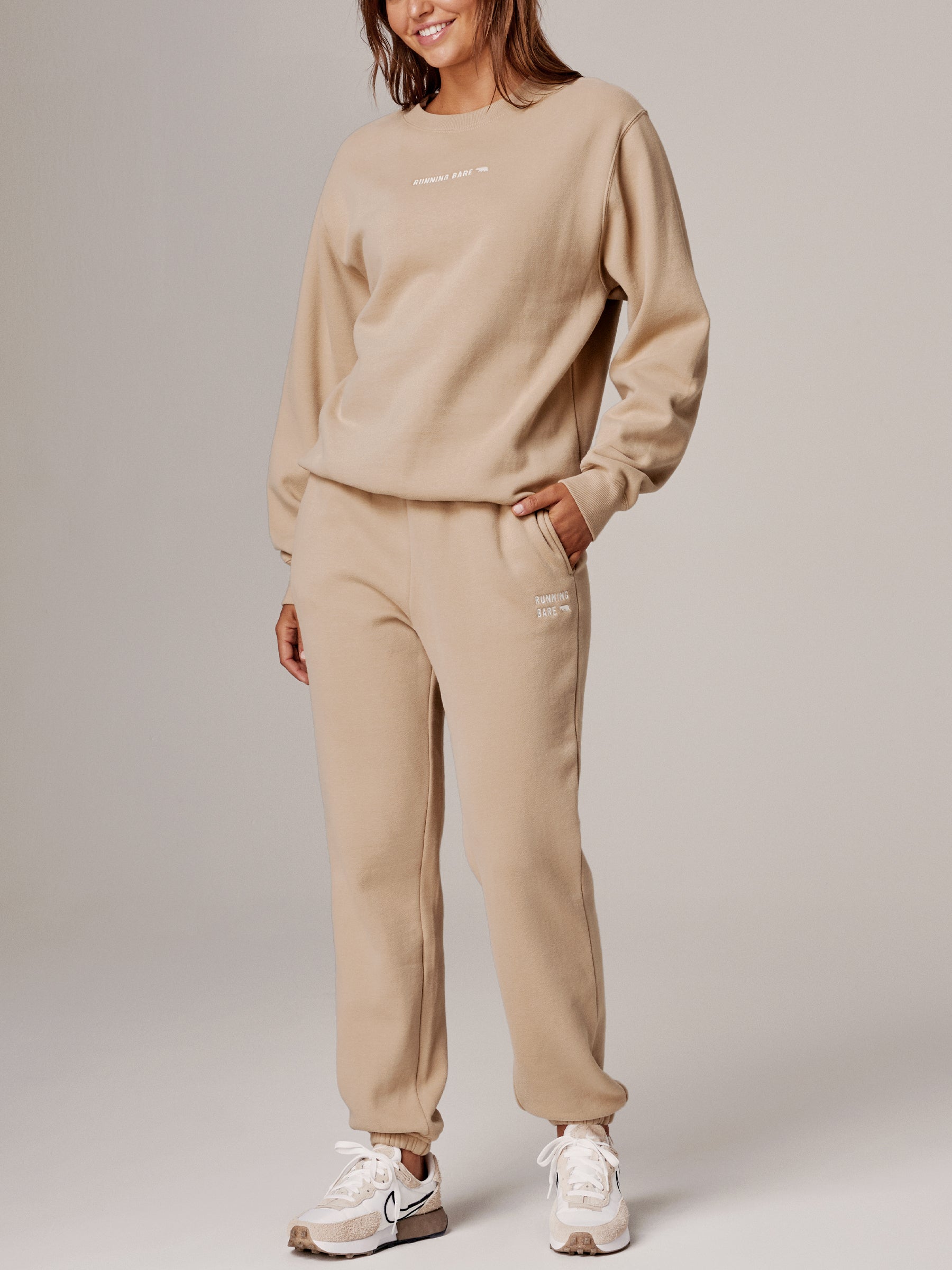 Legacy Sweatpants Tahini - Premium Cotton Jogger Pants for Men & Women | Comfortable Lounge Wear for Home, Gym & Casual Outfits