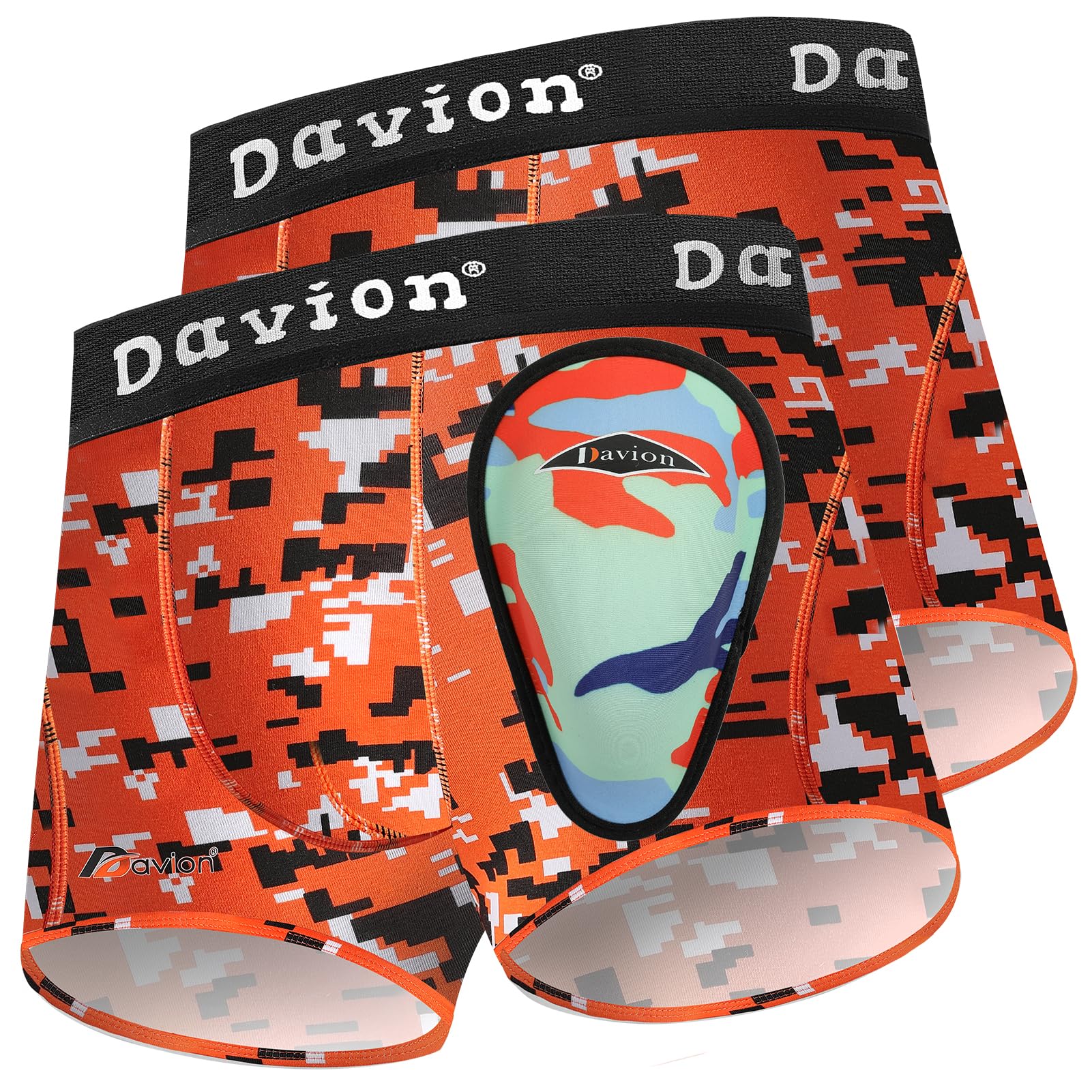 **Davion Youth Boys Baseball Cup Underwear - Soft Protective Athletic Compression Shorts for Baseball, Football, Lacrosse - Ideal for Sports Practice & Games**