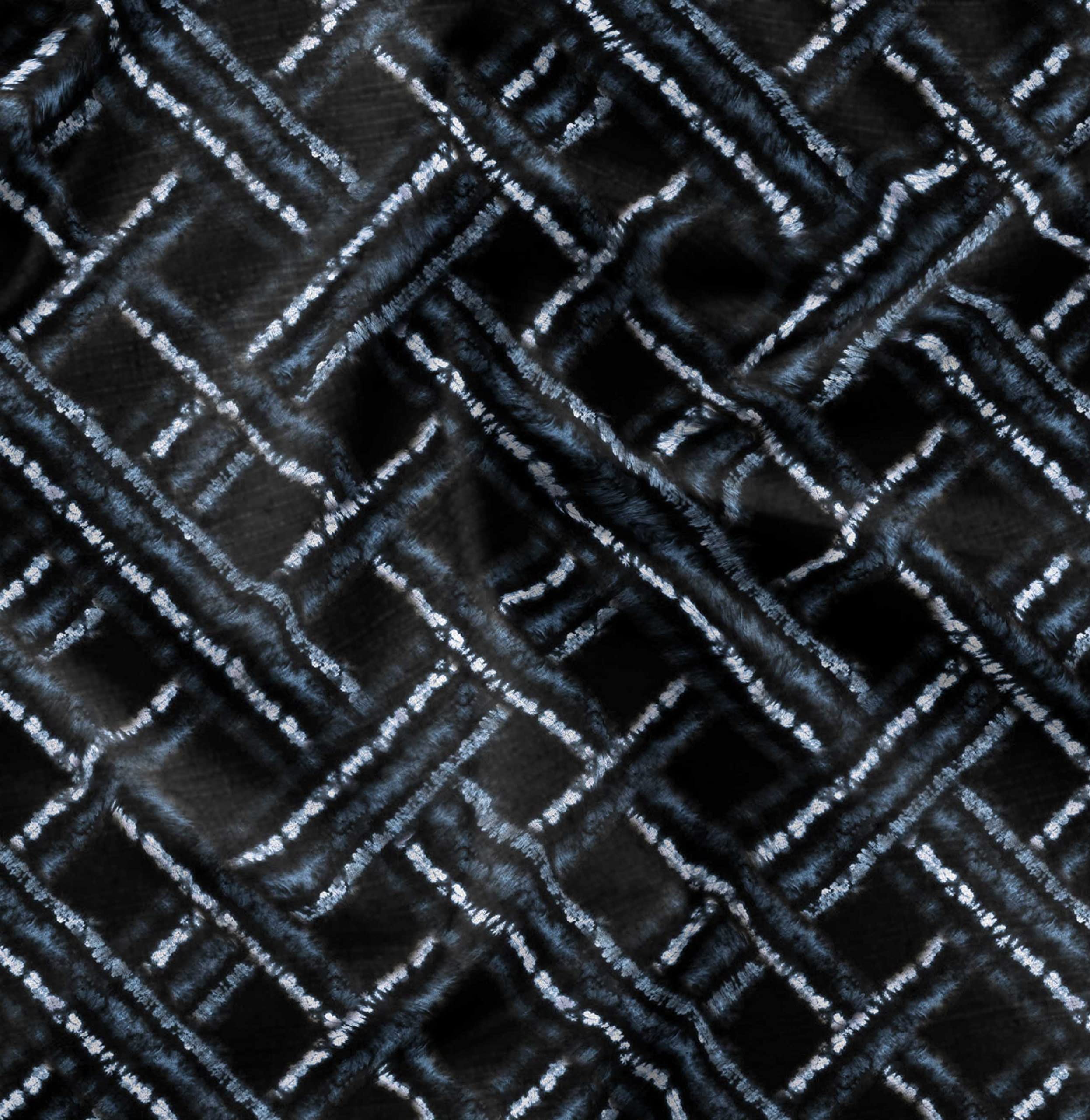 Soimoi 100% Cotton Voile Fabric - Blue Tie Dye Geometric Print - 42 Inches Wide - Sold by The Yard - Perfect for DIY Dresses, Scarves, Curtains & Home Decor Projects