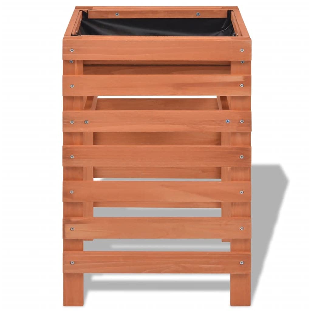 CHARMMA Large Wooden Planter Box 14.9x14.1x23.6 Inches - 3.45KG Heavy Duty Garden Planter for Indoor/Outdoor Plants, Flowers & Herbs - Perfect for Patio, Balcony, Deck & Backyard Decor