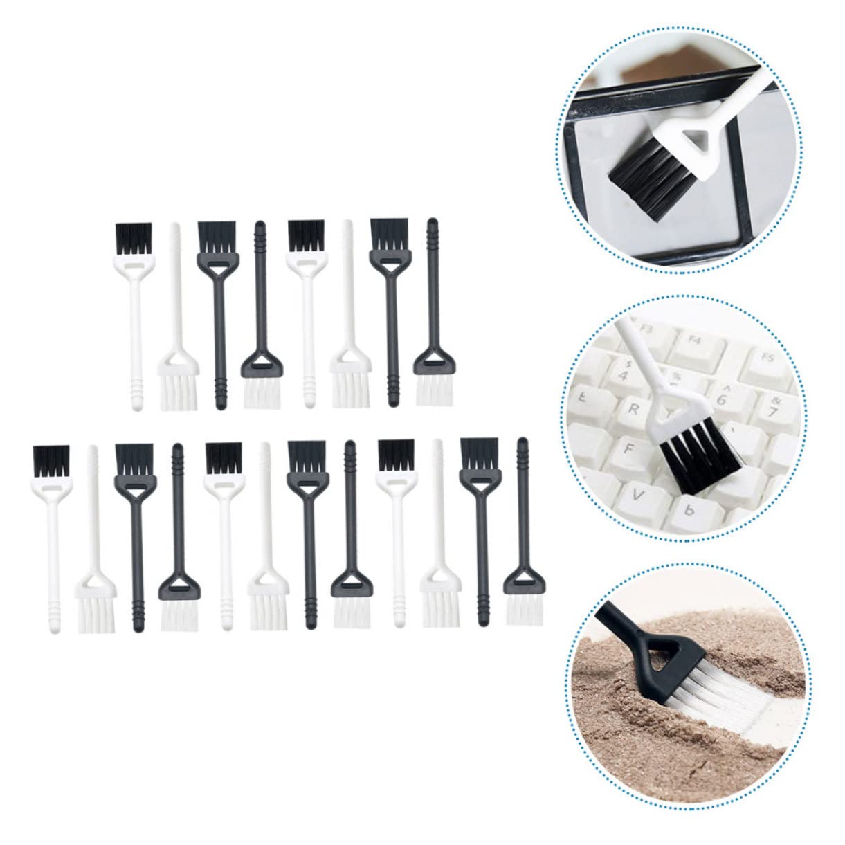 HOMSFOU 60 Pcs Electric Razor & Hair Clipper Cleaning Brush Set - Mini Power Duster for Trimmer, Camera, Electronics & Car ABS - Professional Cleaning Kit for Barbershops, Home Grooming & Device Maintenance