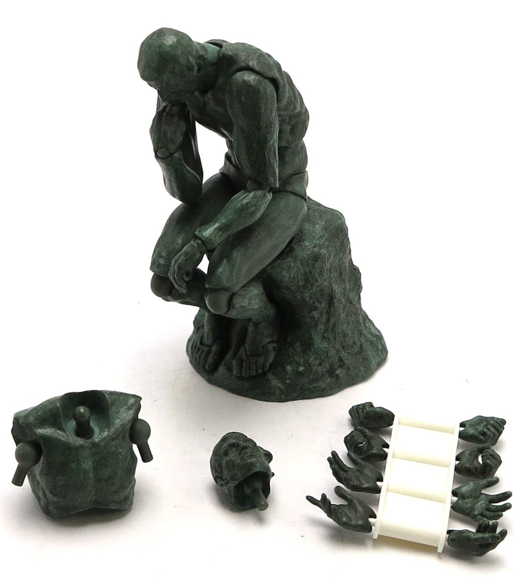 Figma Le Penseur Bronze Statue - Table Museum Collection - Classic Thinker Sculpture for Home Office Decor, Bookshelf Display & Gift Idea