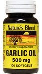 Nature's Blend Garlic Oil 500mg - 100 Softgels (2 Pack) | Supports Heart Health & Immune System | Dietary Supplement for Adults | Great for Cooking & Wellness Routines
