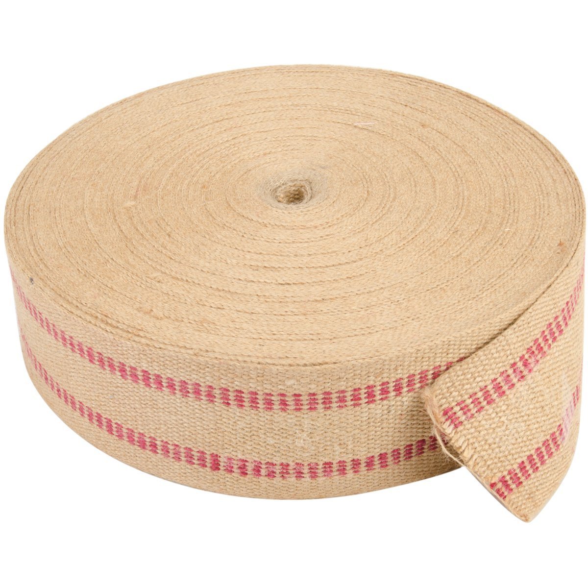 Premium Red Jute Webbing - 72 Yards Bulk Roll for DIY Crafts, Upholstery, Gift Wrapping & Home Decor Projects