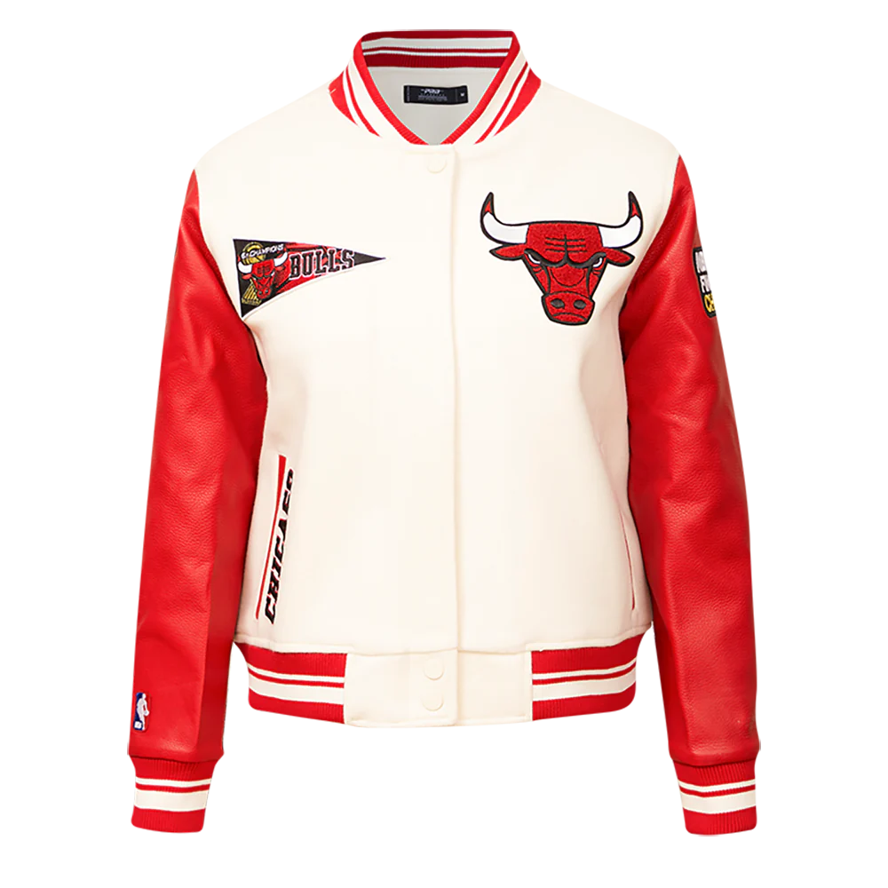 Chicago Bulls Retro Classic Rib Wool Varsity Jacket - Pro Standard NBA Basketball Team Apparel for Men - Perfect for Game Day, Streetwear & Vintage Sports Fashion