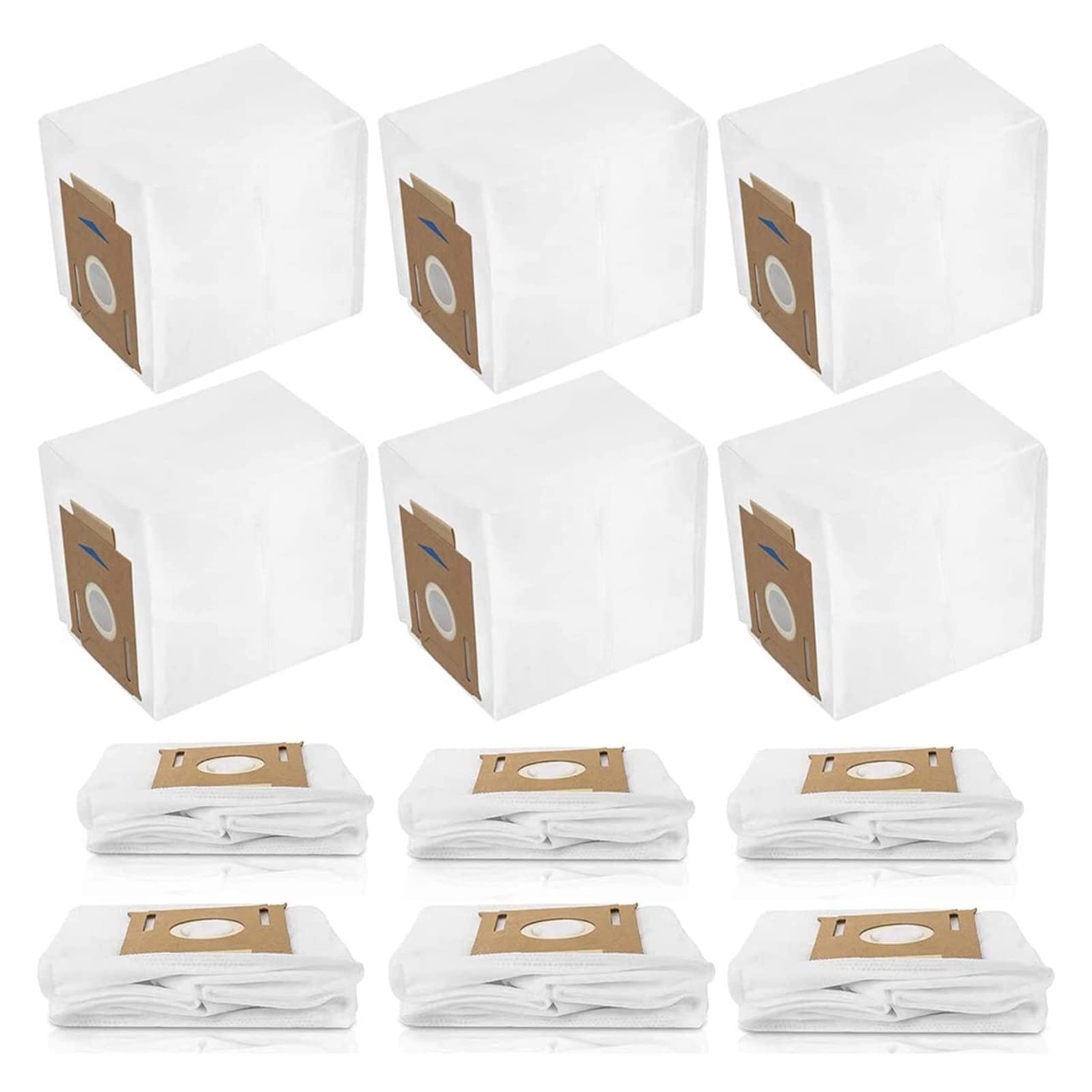 VIGANAN Vacuum Dust Bags 12Pcs - Compatible with Cobos DEEBOT OZMO T8/T8 AIVI/DX93/DDX96 Robot Vacuum Cleaner - Replacement Cleaning Tools for Pet Hair, Dust & Debris - Perfect for Hardwood Floors & Carpets