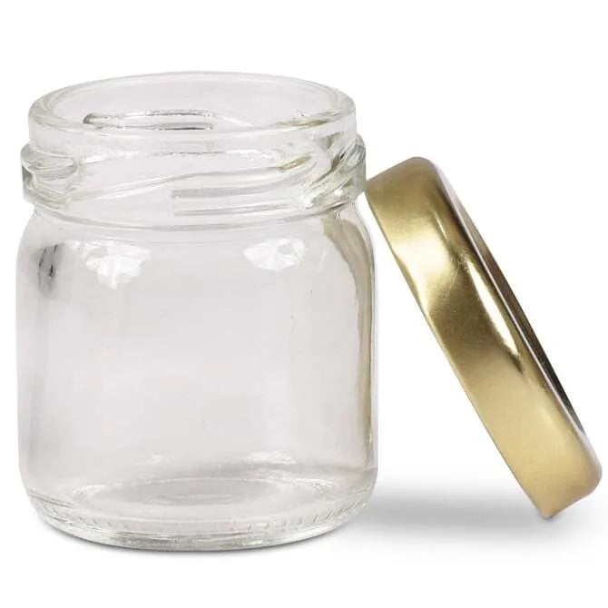 Mini Glass Jar with Screwtop Lid - Airtight Containers for Spices, Herbs, DIY Crafts & Home Storage - Perfect for Kitchen, Bathroom & Office Organization