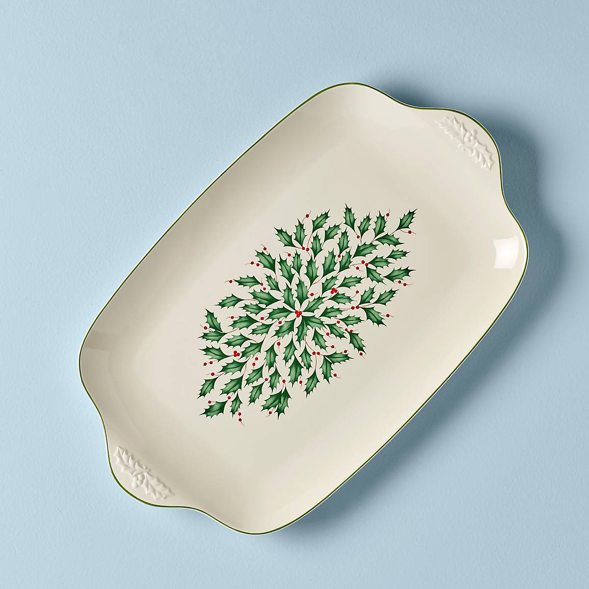 Large Holiday Serving Platter - Perfect for Christmas, Thanksgiving & Party Entertaining - Elegant Dinnerware for Festive Gatherings & Family Meals
