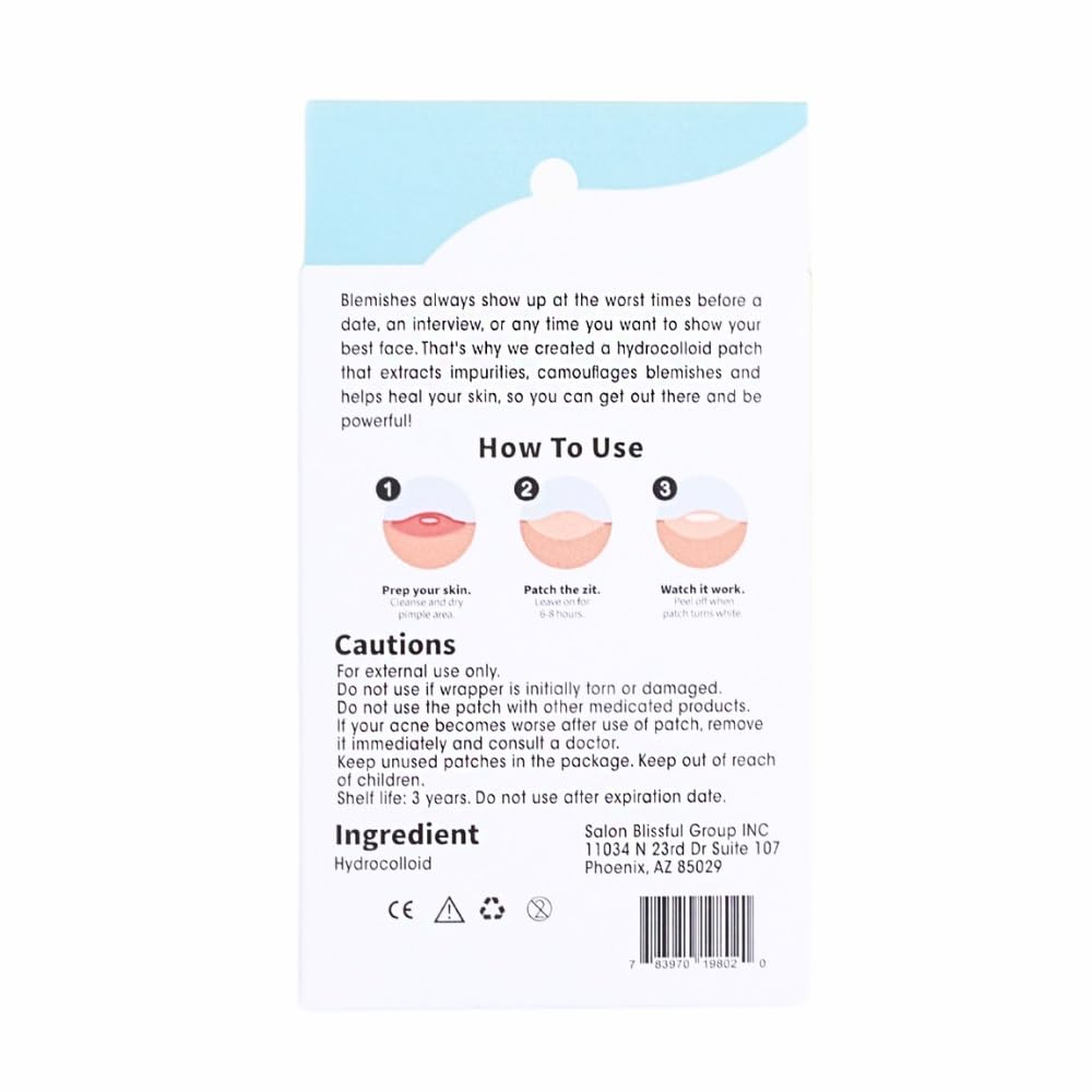 Hydrocolloid Acne Patches for Face - 72 Count Pimple Patches for Overnight Spot Treatment - Absorbs Pus, Oil & Dirt in 6-8 Hours - Perfect for Teen & Adult Acne Care at Home, Work or Travel