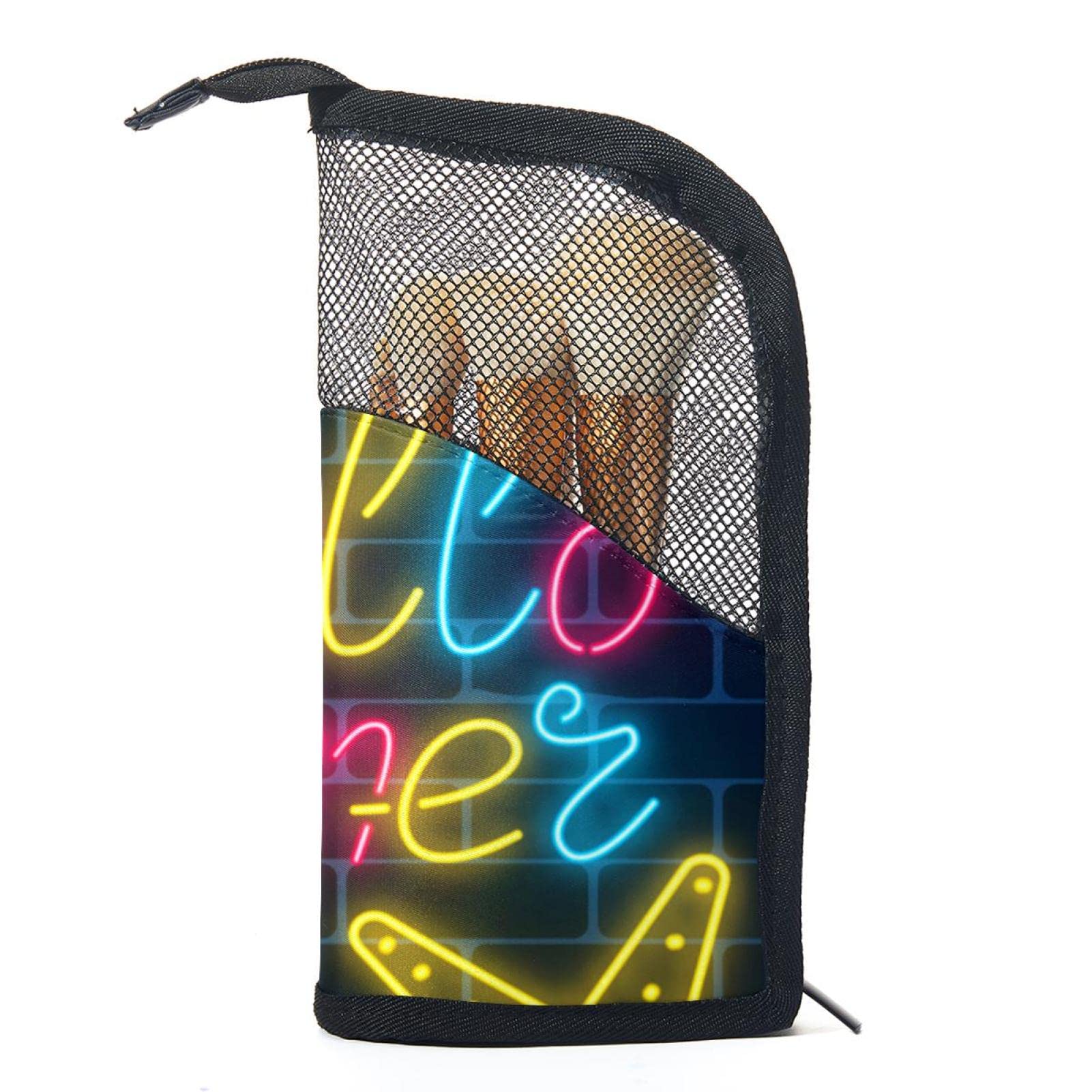 12-Piece Makeup Brush Organizer Bag with Pouch - Portable Travel Cosmetic Brush Holder Case for Professional & Home Use - Perfect for Summer Travel & Daily Makeup Storage