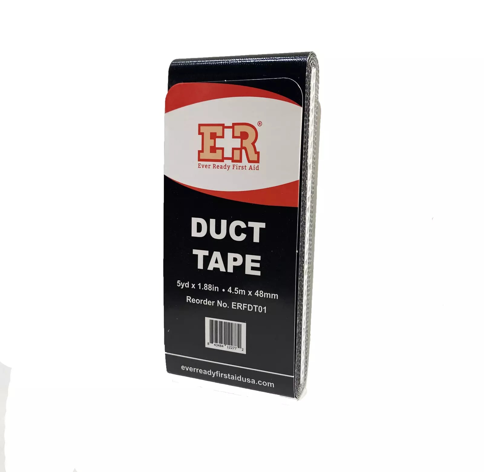 Ever Ready First Aid Travel Size Black Duct Tape - Strong Multipurpose Adhesive for Emergency Repairs, Camping Gear Fixes & Home DIY Projects