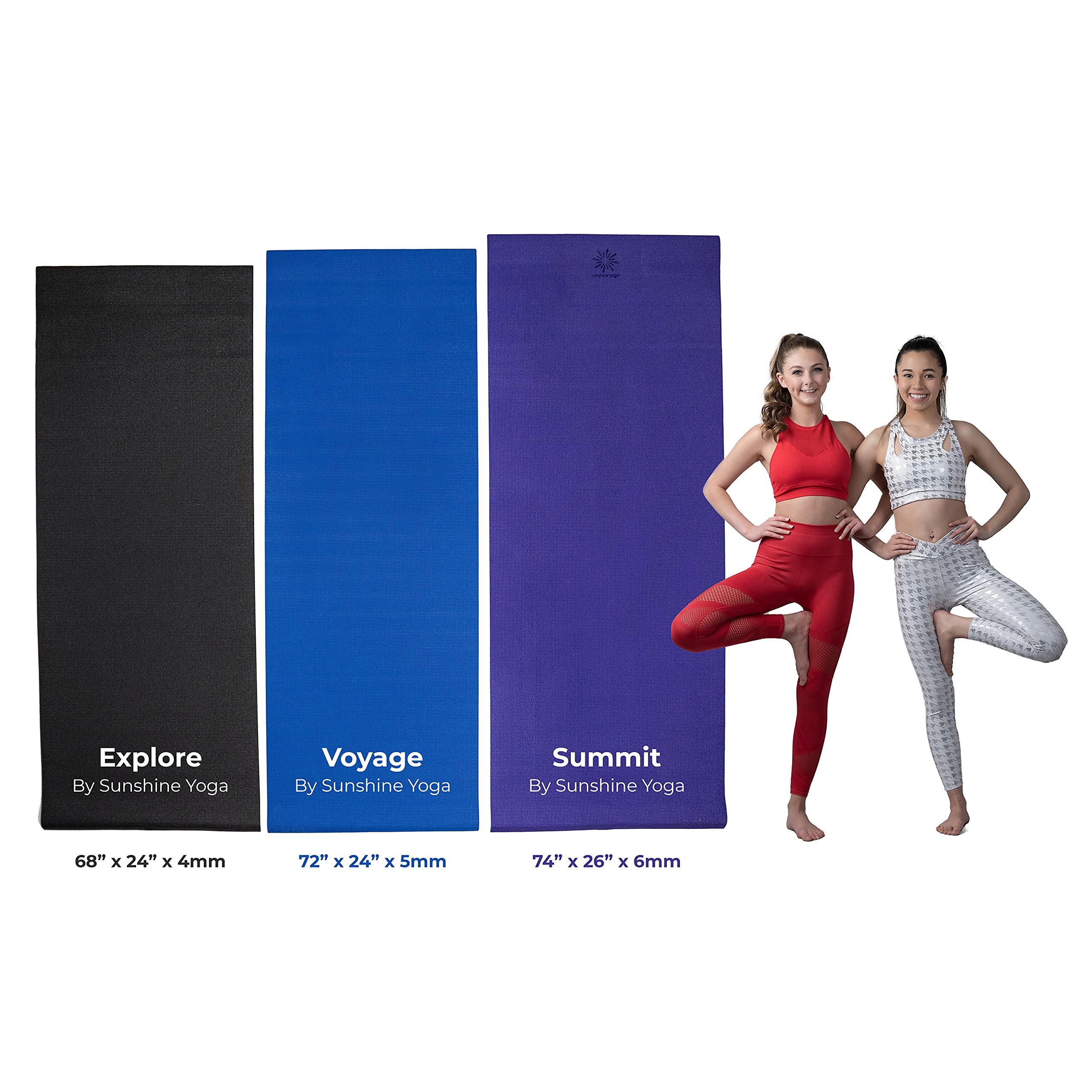 Sunshine Yoga 10-Pack Non-Slip Exercise Mats - 68