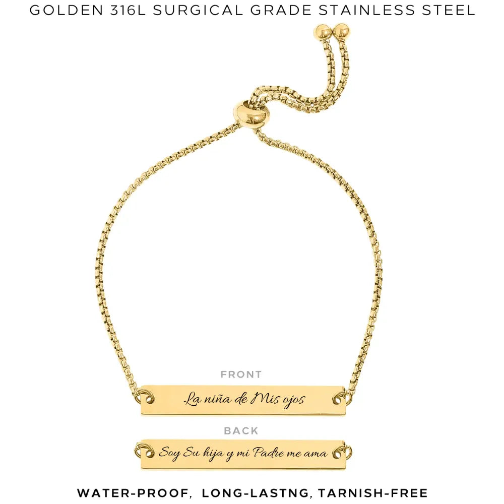 Personalized Engraved Rectangle Bracelet - Custom Name Jewelry Gift for Women & Men - Perfect for Anniversaries, Birthdays & Special Occasions