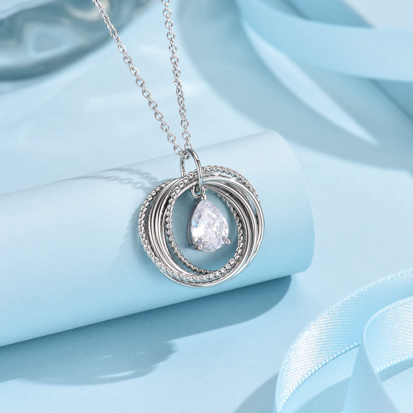 VOSAP Sterling Silver Chain Necklace - Elegant 30th 40th 50th 60th 70th Birthday Gift for Women, Best Friend, Daughter, Mom, Sister | Perfect for Anniversaries, Graduation, Mother's Day & Special Occasions