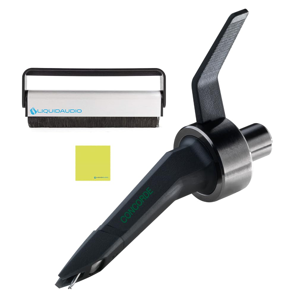 Ortofon Concorde MkII Mix CC Single DJ Cartridges with Spherical Stylus (Black) - Professional DJ Turntable Needle Bundle Includes Carbon Fiber Record Brush & Polishing Cloth - Perfect for DJ Mixing, Vinyl Record Cleaning & Audio Equipment Maintenance