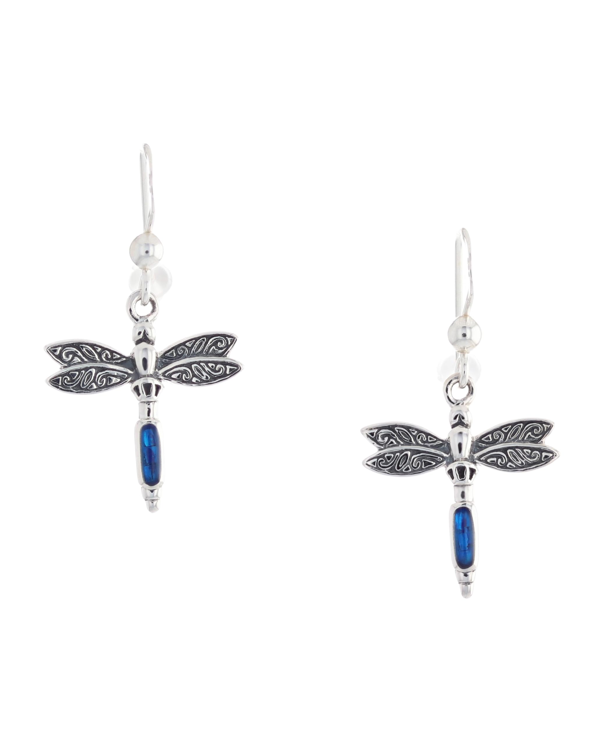 Elegant Sterling Silver Dragonfly Dangle Earrings with Shimmering Paua Shell Accents - Perfect for Weddings, Parties & Everyday Wear