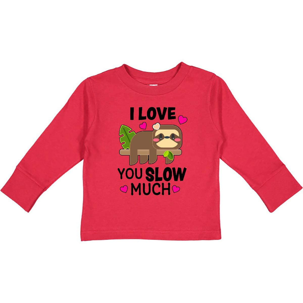 Inktastic Cute Sloth 'I Love You Slow Much' Toddler Long Sleeve T-Shirt - Perfect for Playdates & Family Outings