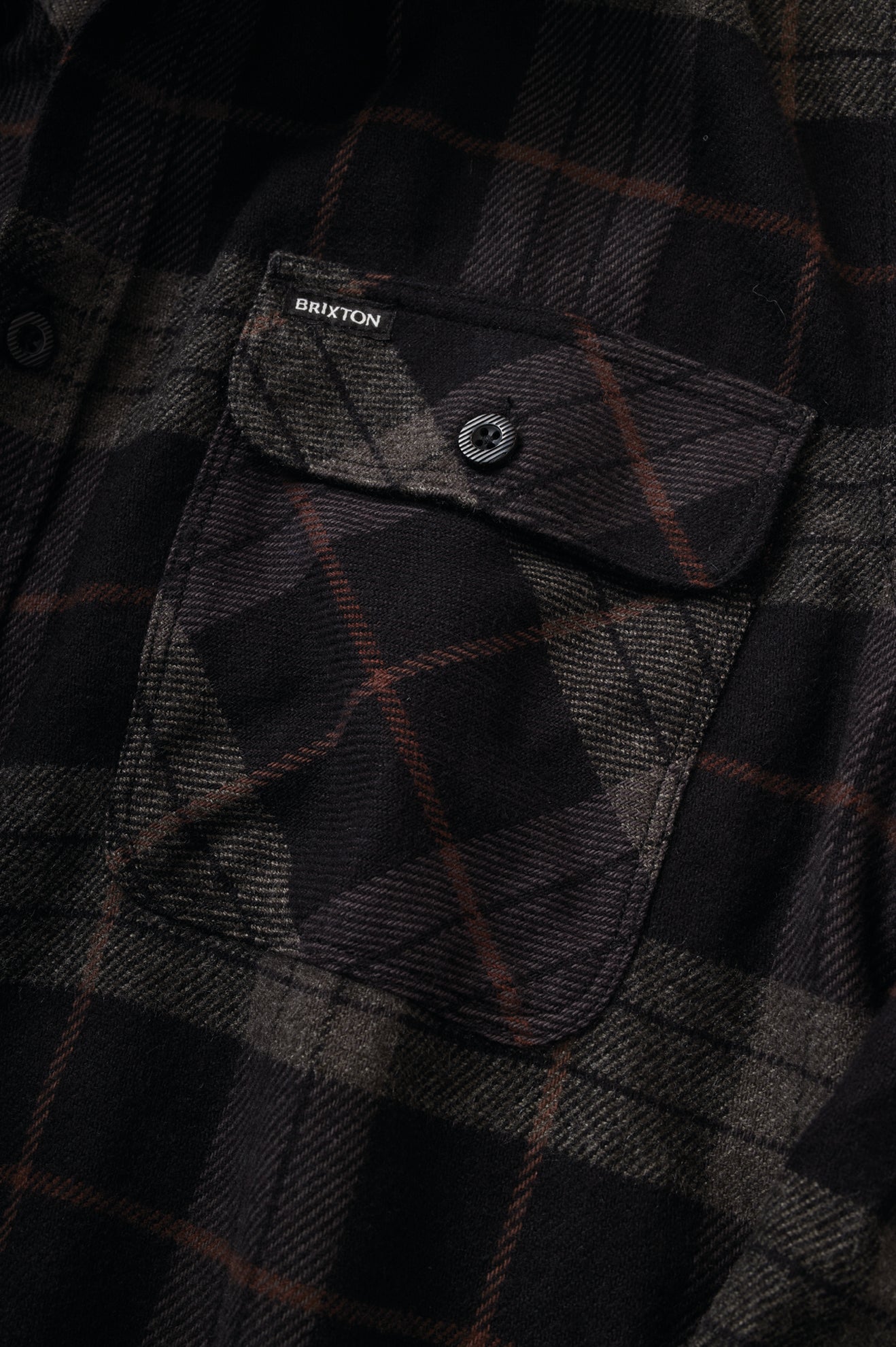 Bowery Long Sleeve Flannel Shirt for Men - Black & Charcoal Plaid - Casual & Outdoor Wear for Fall & Winter