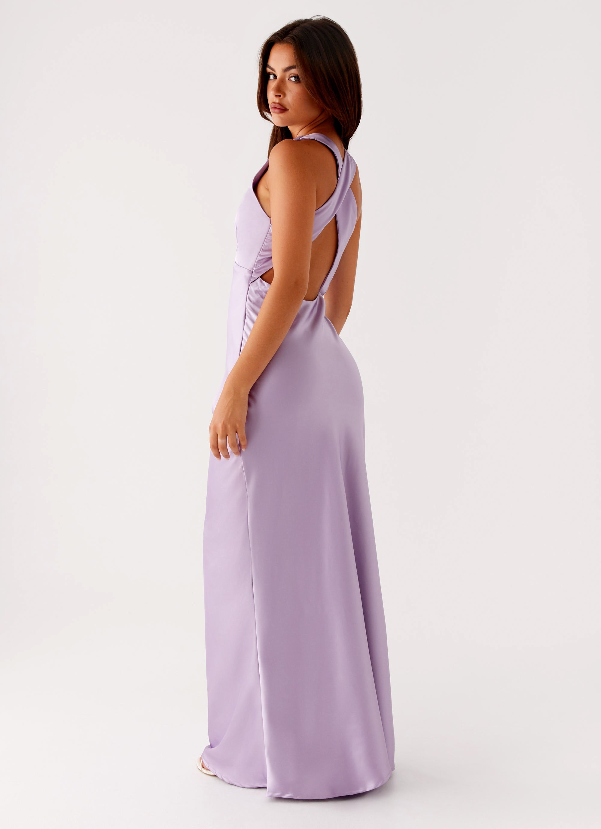 Brody Maxi Dress for Women - Flowy Long Sleeve Boho Floral Print Lilac Dress | Perfect for Beach Vacation, Summer Party & Casual Wear