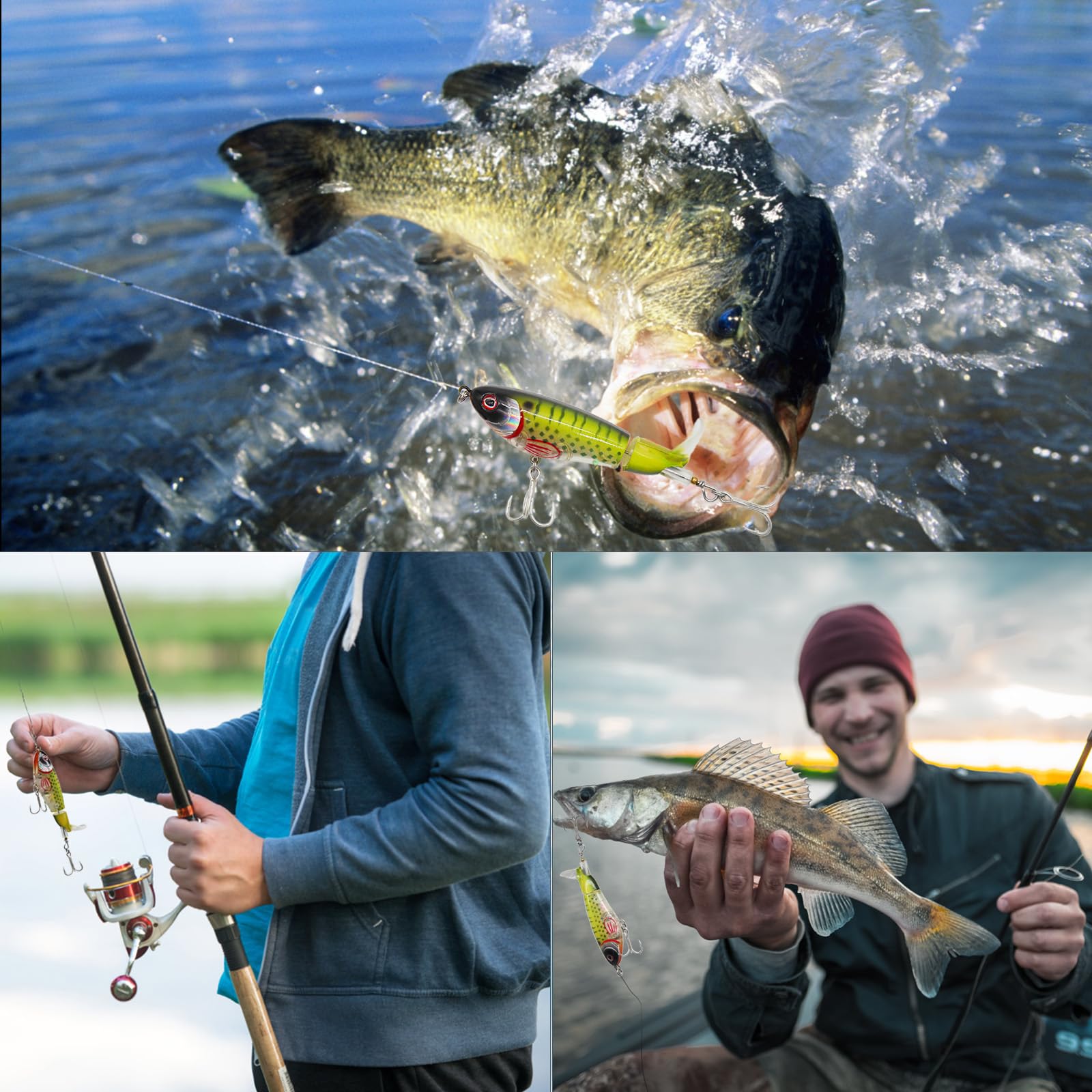 Best Bass Fishing Lures & Saltwater/Freshwater Fishing Gear for Men - Cool Fishing Accessories & Must-Have Gifts for Anglers - Perfect for Lake, River & Ocean Fishing Trips